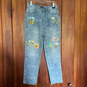 Blue Jeans with Fun Patches